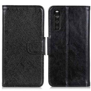 For Sony Xperia 10 III Nappa Texture Horizontal Flip Leather Case with Holder & Card Slots & Wallet(Black)