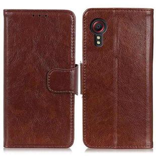 For Samsung Galaxy Xcover 5 Nappa Texture Horizontal Flip Leather Case with Holder & Card Slots & Wallet(Brown)