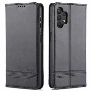 For Samsung Galaxy A32 5G AZNS Magnetic Calf Texture Horizontal Flip Leather Case with Card Slots & Holder & Wallet(Black)