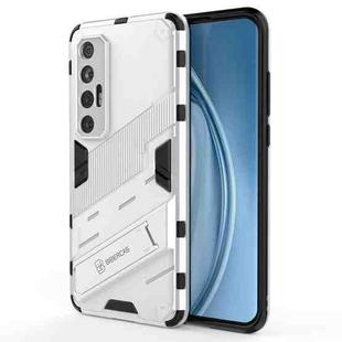 For Xiaomi Mi 10S Punk Armor 2 in 1 PC + TPU Shockproof Case with Invisible Holder(White)