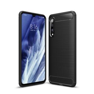 For Xiaomi Mi 9 Pro 5G Brushed Texture Carbon Fiber TPU Protective Case(Black)