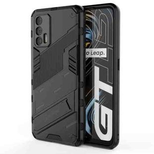 For OPPO Realme GT 5G Punk Armor 2 in 1 PC + TPU Shockproof Case with Invisible Holder(Black)