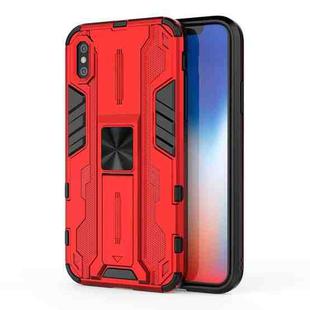 For iPhone XS Max Supersonic PC + TPU Shock-proof Protective Case with Holder(Red)