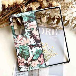 For Huawei Mate X2 Floral Pattern Folding PC Protective Case(Pink Green)