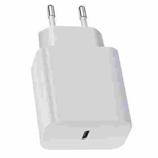 XY PD 25W USB-C / Type-C Single-port Travel Charger for Samsung Devices Fast Charging, EU Plug(White)