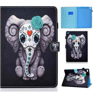 Painted Pattern TPU Horizontal Flip Leather Protective Case For iPad Air / Air2 / 9.7 (2017 2018)(Rose Elephant)