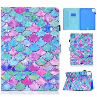Painted Pattern TPU Horizontal Flip Leather Protective Case For iPad Air (2020)(Color Fish Scales)