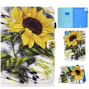 Painted Pattern TPU Horizontal Flip Leather Protective Case For iPad Air (2020)(Sun Flower)