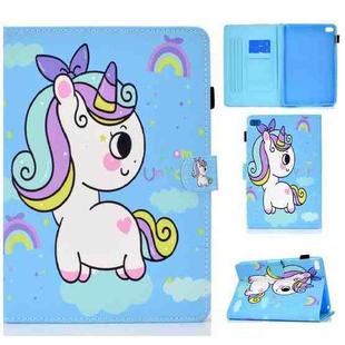 Painted Pattern TPU Horizontal Flip Leather Protective Case For iPad mini /mini 2/mini 3/mini 4(Rainbow Unicorn)