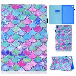 Painted Pattern TPU Horizontal Flip Leather Protective Case For Samsung Galaxy Tab S6 Lite(Color Fish Scales)