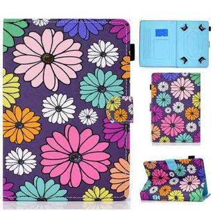 Painted Pattern TPU Horizontal Flip Leather Protective Case For Universal 10 inch(Daisy)