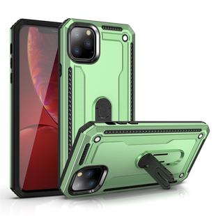 For iPhone 11 Pro Max Shockproof PC + TPU Protective Case with 360 Degree Rotating Holder(Green)