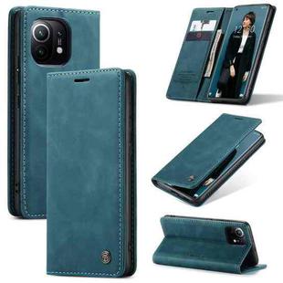 For Xiaomi Mi 11 CaseMe 013 Multifunctional Horizontal Flip Leather Case with Holder & Card Slot & Wallet(Blue)