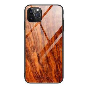 For iPhone 12 mini Wood Grain Tempered Glass + TPU Shockproof Case (M06)
