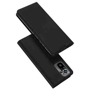 For Xiaomi Redmi Note 10 4G / Note 10S DUX DUCIS Skin Pro Series Horizontal Flip PU + TPU Leather Case with Holder & Card Slots(Black)