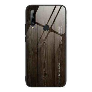 For Huawei Enjoy 10 Plus Wood Grain Tempered Glass + TPU Shockproof Case(M01)