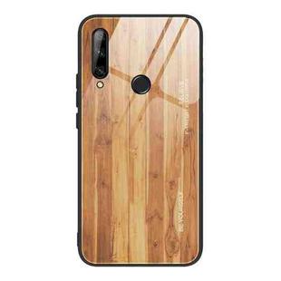 For Huawei Enjoy 10 Plus Wood Grain Tempered Glass + TPU Shockproof Case(M03)