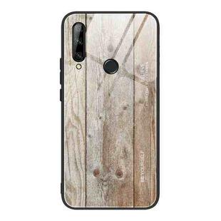 For Huawei Enjoy 10 Plus Wood Grain Tempered Glass + TPU Shockproof Case(M04)