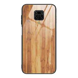For Xiaomi Redmi Note 9S Wood Grain Tempered Glass + TPU Shockproof Case(M03)