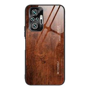 For Xiaomi Redmi Note 10 Pro / Pro Max Wood Grain Tempered Glass + TPU Shockproof Case(M02)