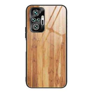 For Xiaomi Redmi Note 10 Pro / Pro Max Wood Grain Tempered Glass + TPU Shockproof Case(M03)