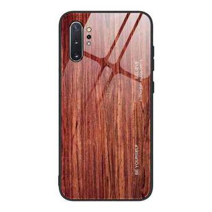For Samsung Galaxy Note10+ Wood Grain Tempered Glass + TPU Shockproof Case(M05)