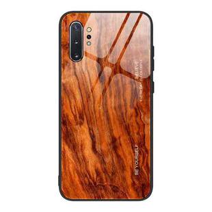 For Samsung Galaxy Note10+ Wood Grain Tempered Glass + TPU Shockproof Case(M06)