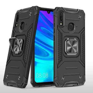 For Huawei P Smart(2019) Magnetic Armor Shockproof TPU + PC Case with Metal Ring Holder(Black)