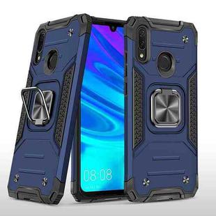 For Huawei P Smart(2019) Magnetic Armor Shockproof TPU + PC Case with Metal Ring Holder(Blue)