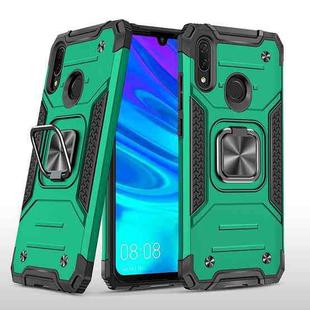 For Huawei P Smart(2019) Magnetic Armor Shockproof TPU + PC Case with Metal Ring Holder(Dark Green)