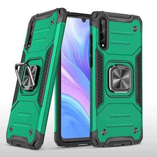 For Huawei P Smart S / Enjoy 10S / Y8P Magnetic Armor Shockproof TPU + PC Case with Metal Ring Holder(Dark Green)