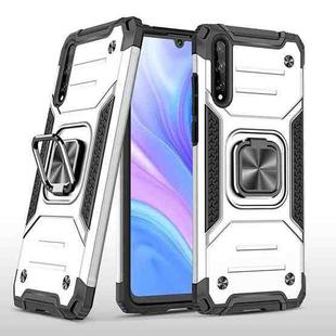 For Huawei P Smart S / Enjoy 10S / Y8P Magnetic Armor Shockproof TPU + PC Case with Metal Ring Holder(Silver)