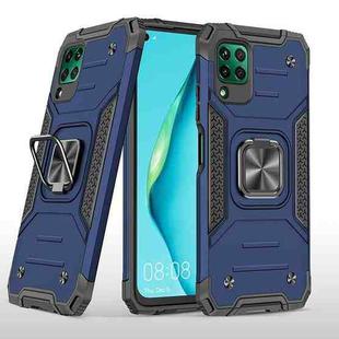 For Huawei P40 Lite / Nova 6 SE / Nova 7i Magnetic Armor Shockproof TPU + PC Case with Metal Ring Holder(Blue)