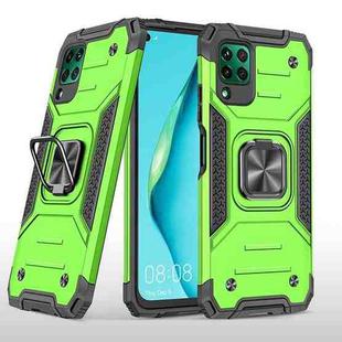 For Huawei P40 Lite / Nova 6 SE / Nova 7i Magnetic Armor Shockproof TPU + PC Case with Metal Ring Holder(Green)