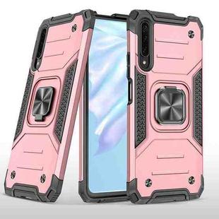 For Huawei Y9s Magnetic Armor Shockproof TPU + PC Case with Metal Ring Holder(Rose Gold)