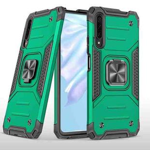 For Huawei Y9s Magnetic Armor Shockproof TPU + PC Case with Metal Ring Holder(Dark Green)