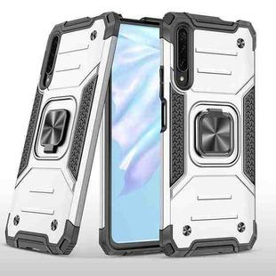 For Huawei Y9s Magnetic Armor Shockproof TPU + PC Case with Metal Ring Holder(Silver)