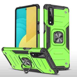 For LG Stylo 7 5G Magnetic Armor Shockproof TPU + PC Case with Metal Ring Holder(Green)