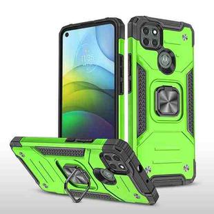 For Motorola Moto G9 Power Magnetic Armor Shockproof TPU + PC Case with Metal Ring Holder(Green)