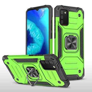 For Samsung Galaxy A02s(EU Version) Magnetic Armor Shockproof TPU + PC Case with Metal Ring Holder(Green)