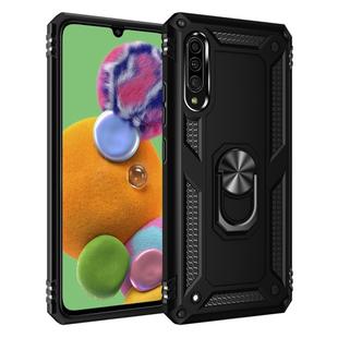 For Galaxy A90 5G Armor Shockproof TPU + PC Protective Case with 360 Degree Rotation Holder(Black)