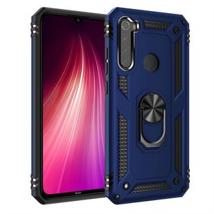 For Xiaomi Redmi Note 8 Armor Shockproof TPU + PC Protective Case with 360 Degree Rotation Holder(Blue)