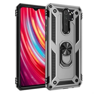 For Xiaomi Redmi Note 8 Pro Armor Shockproof TPU + PC Protective Case with 360 Degree Rotation Holder(Silver)