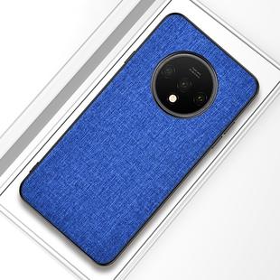 For OnePlus 7T Shockproof Cloth Texture PC+ TPU Protective Case(Dark Blue)