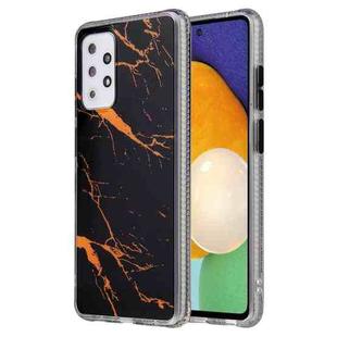 For Samsung Galaxy A72 Coloured Glaze Marble TPU + PC Protective Case(Black)
