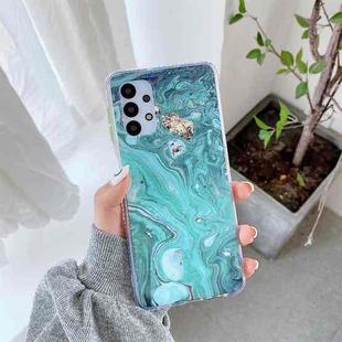 For Samsung Galaxy A32 5G Coloured Glaze Marble TPU + PC Protective Case(Green)