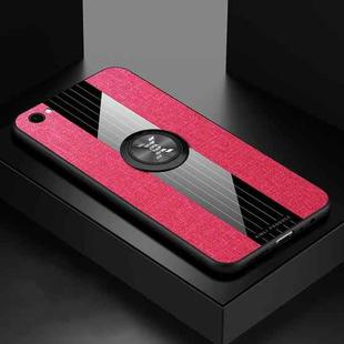 For Vivo Y67 XINLI Stitching Cloth Texture Shockproof TPU Protective Case with Ring Holder(Red)