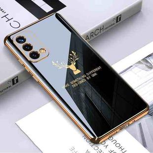 For OPPO A93 GKK PC + Solid Color Plating Protective Case(Black)