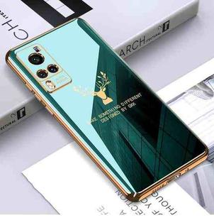 For vivo X60 GKK PC + Solid Color Plating Protective Case(Green)