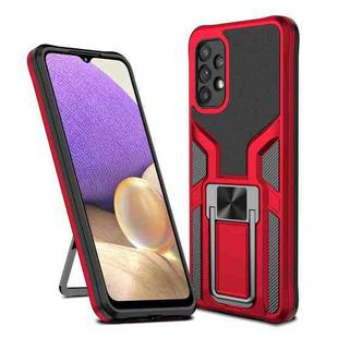 For Samsung Galaxy A32 5G Armor 2 in 1 PC + TPU Magnetic Shockproof Case with Foldable Holder(Red)